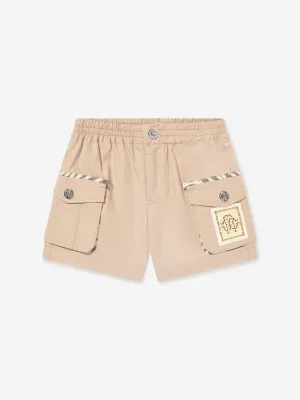 Baby Boys Cargo Shorts in Beige