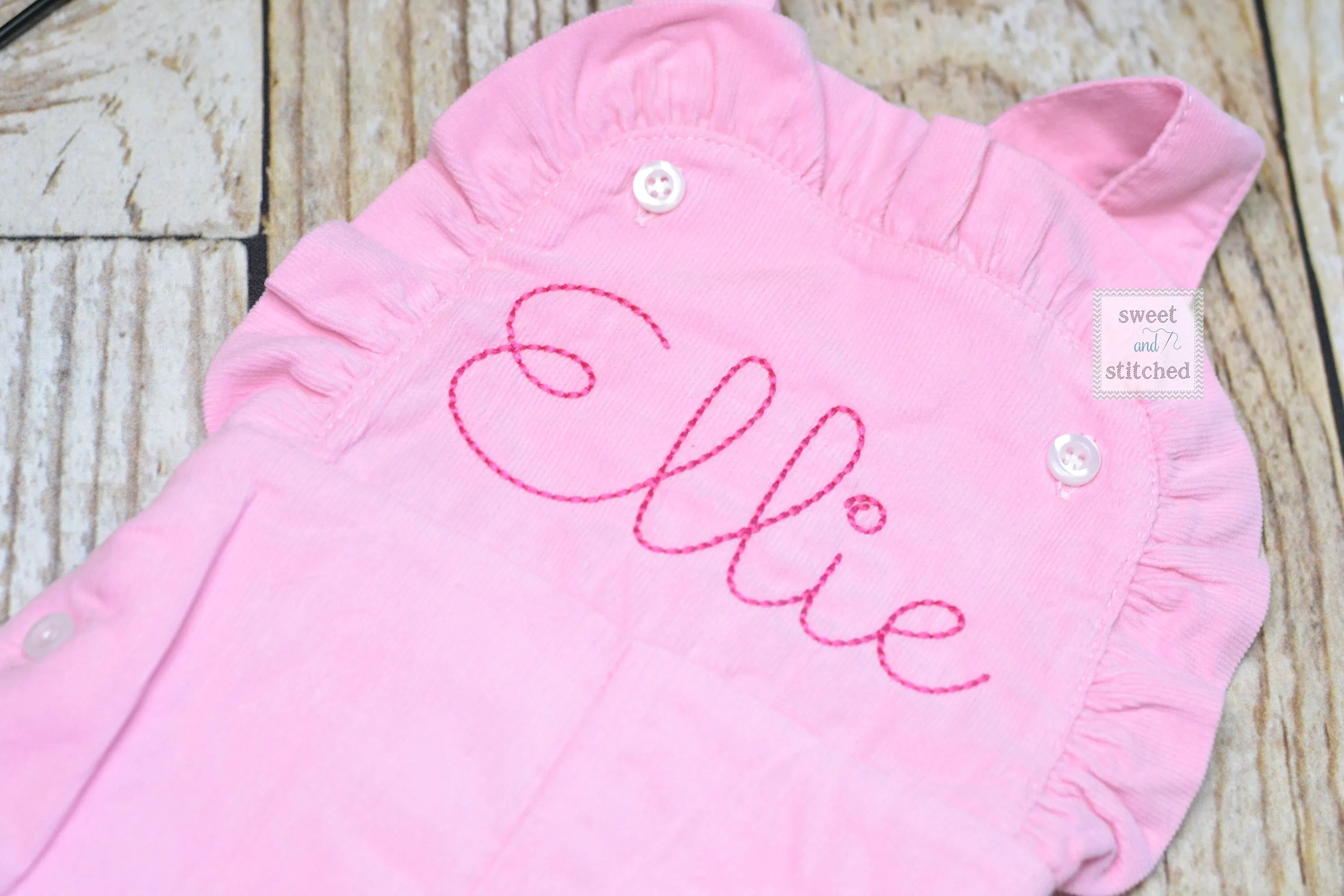 Baby girl monogrammed Fall Pink Corduroy overalls, Pink Cord monogrammed Christmas overalls, Monogrammed overalls, baby girl outfit