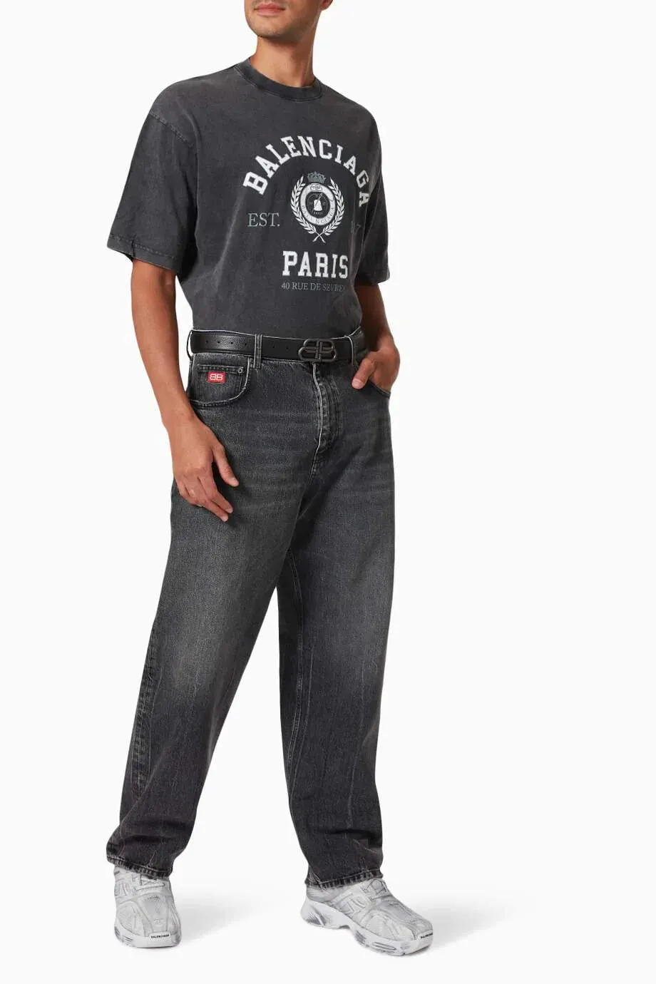 BALENCIAGA College 1917 Medium Fit T-shirt in Vintage Cotton Jersey