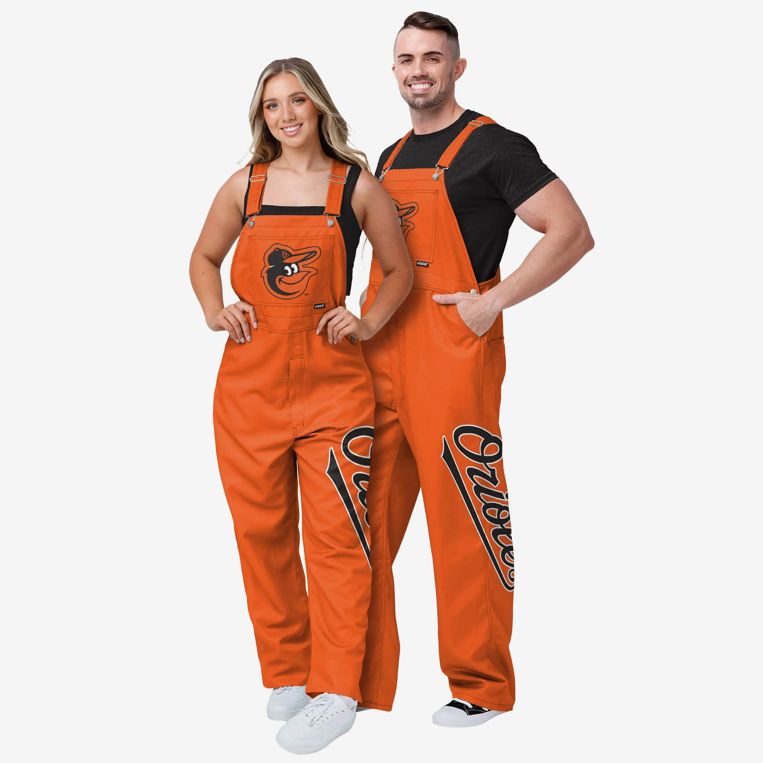 Baltimore Orioles Mens Big Logo Bib Overalls