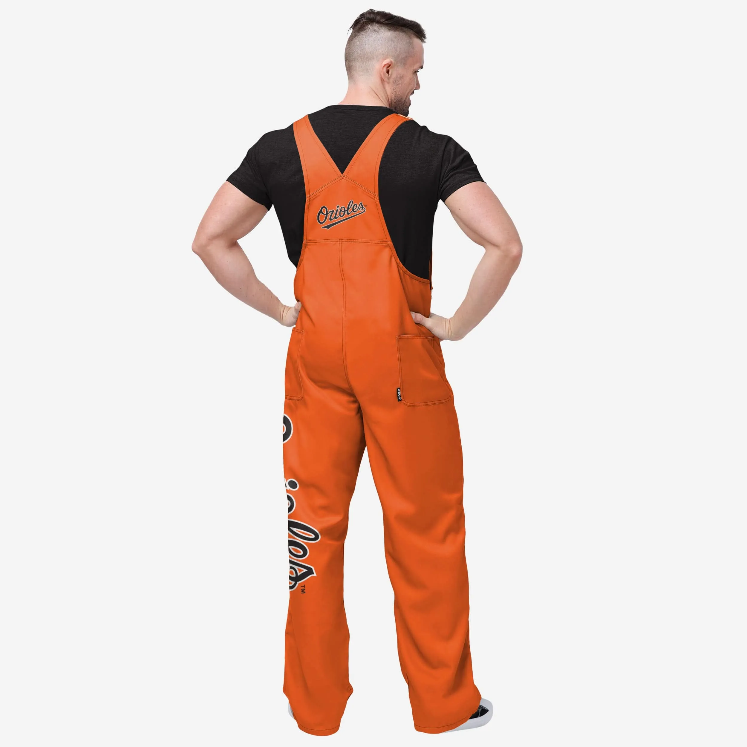 Baltimore Orioles Mens Big Logo Bib Overalls