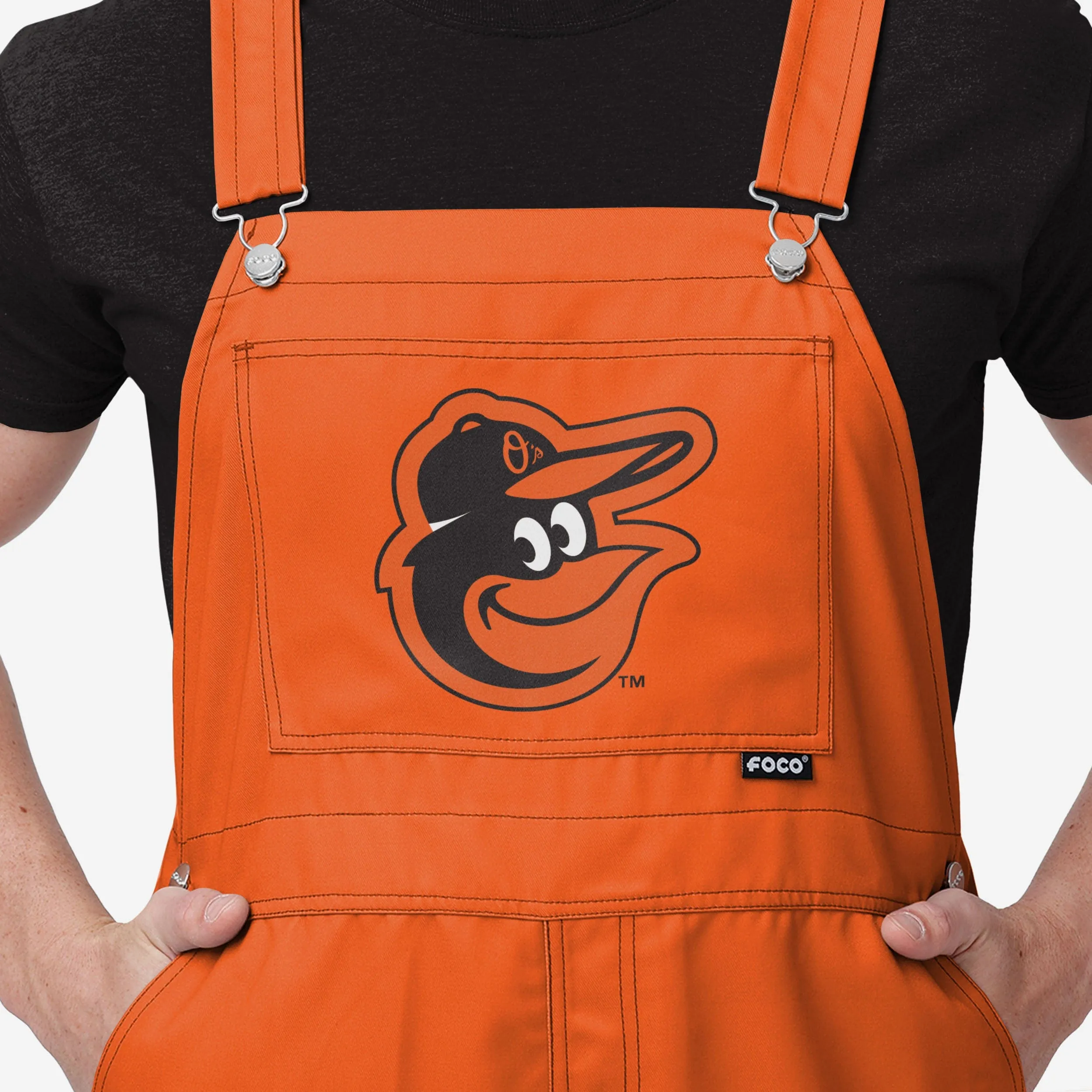 Baltimore Orioles Mens Big Logo Bib Overalls