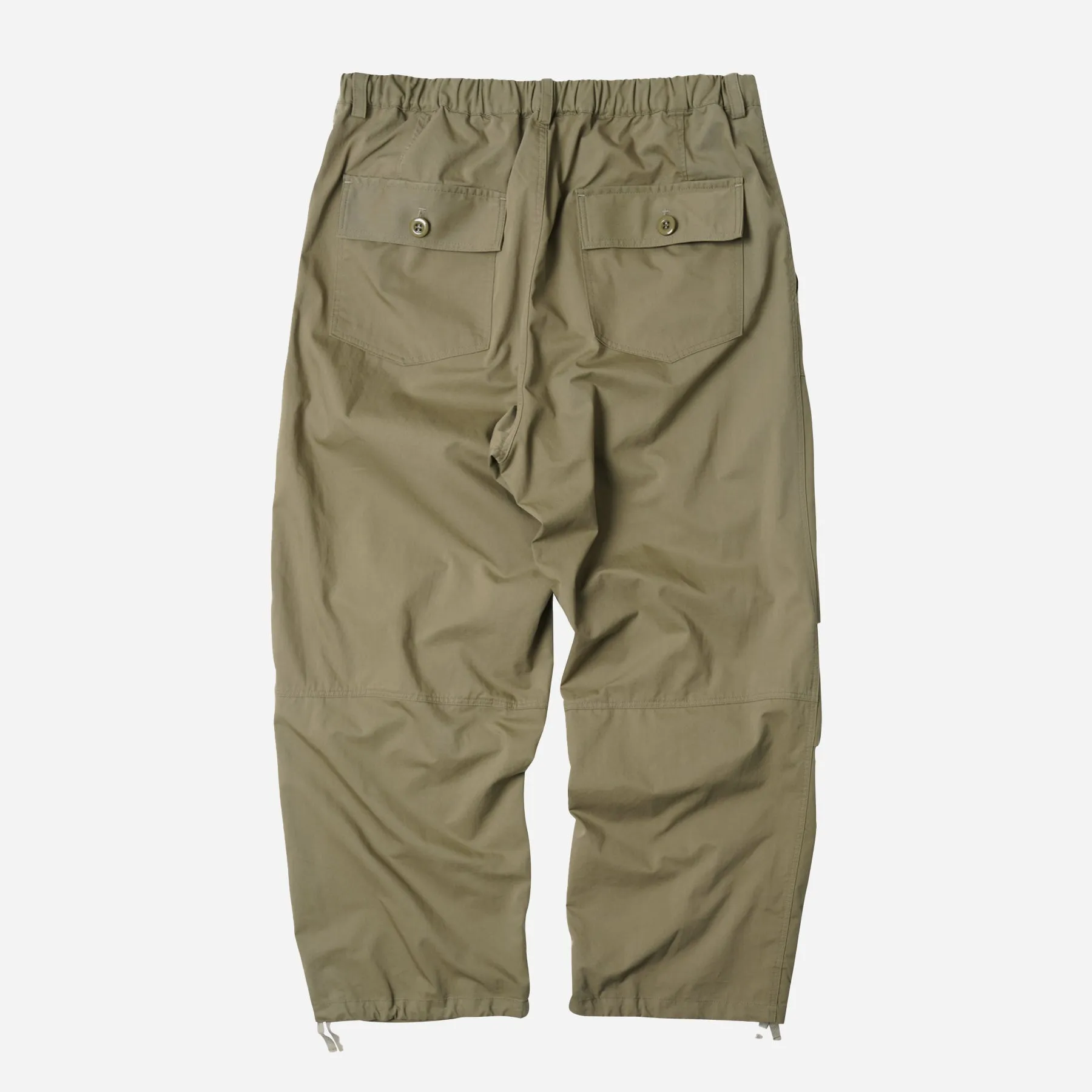 BANDING WIDE FATIGUE PANTS - KHAKI BEIGE