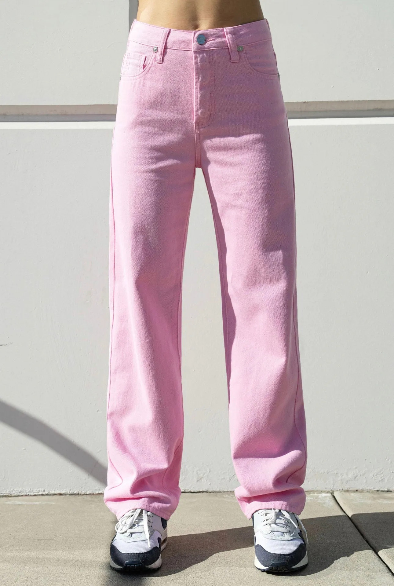 Barbara Pink Straight Leg Denim Jeans