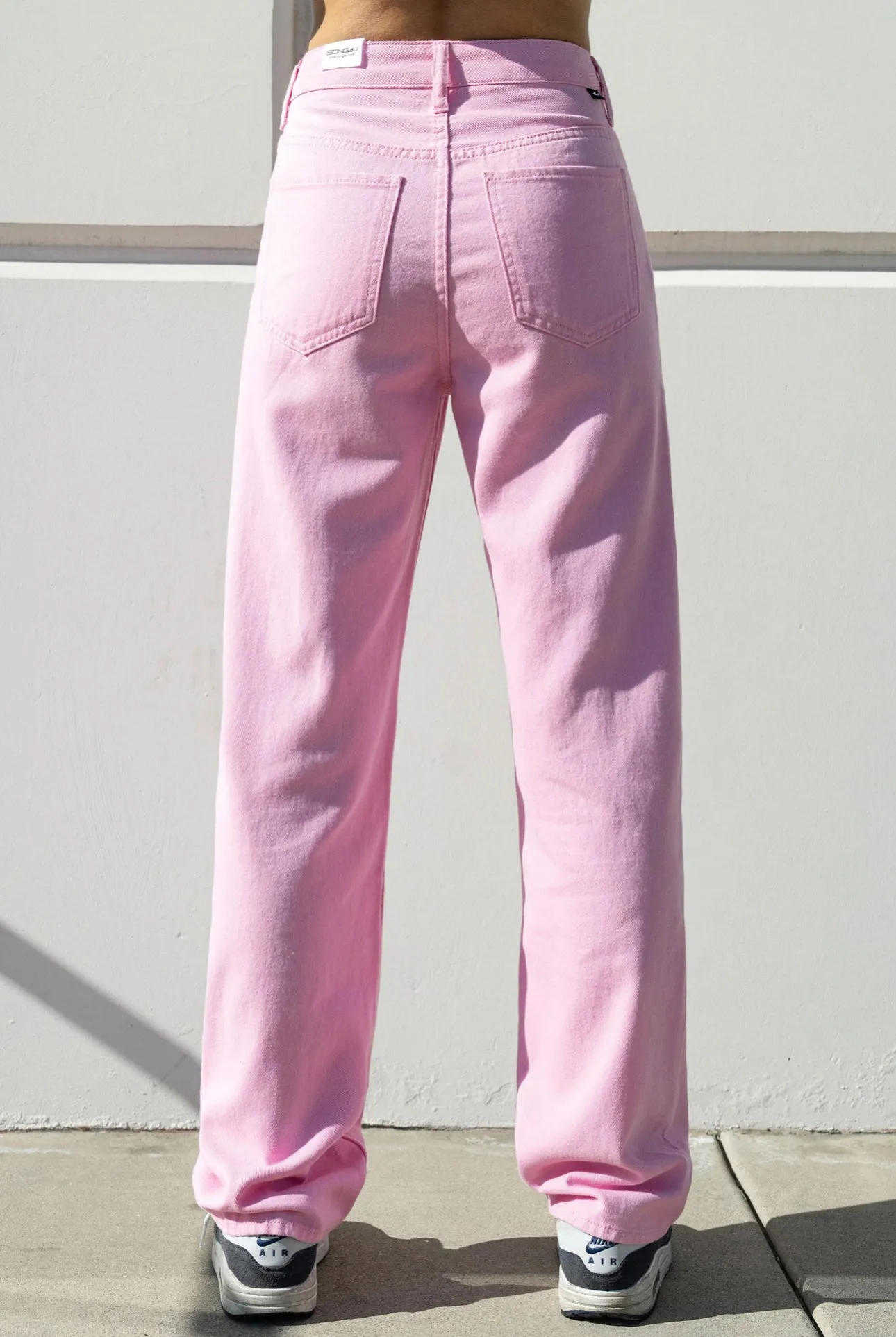Barbara Pink Straight Leg Denim Jeans