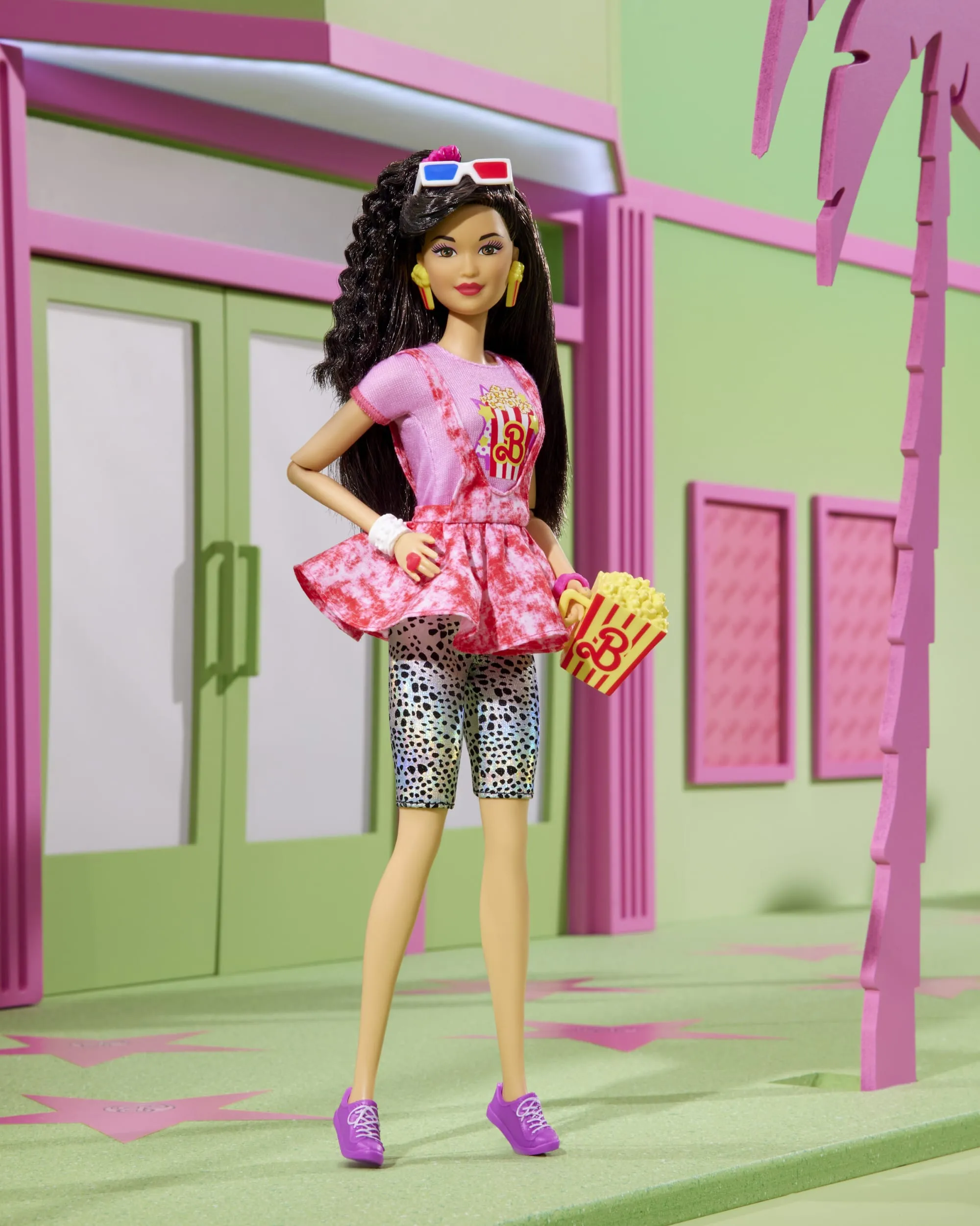 Barbie Doll, Black Hair, 80s-Inspired Movie Night, Barbie Rewind