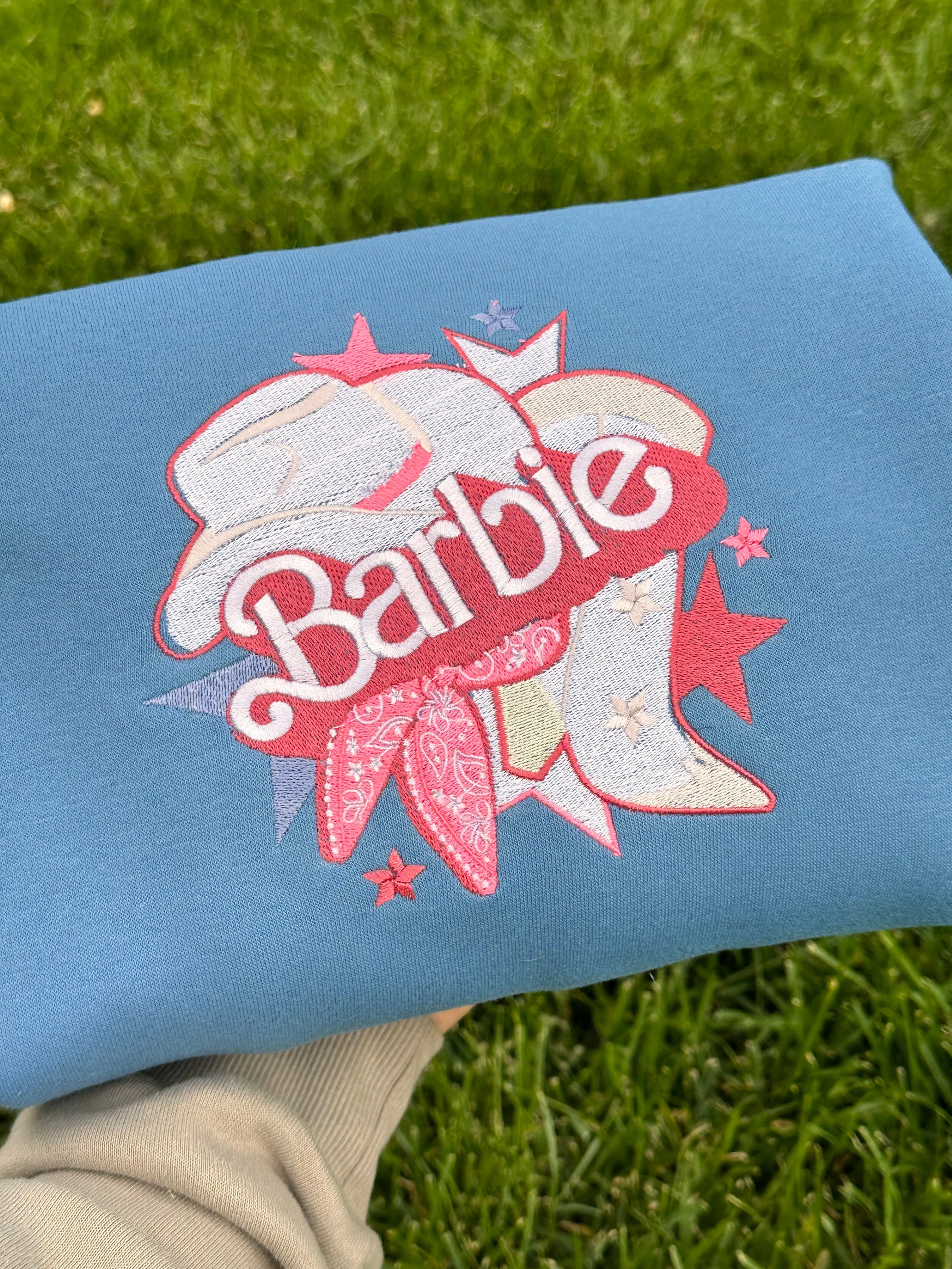 Barbie embroidered sweatshirt🤠