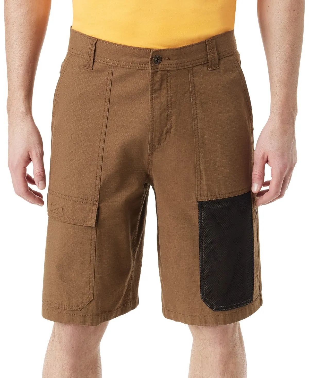 Bass Outdoor Mens Regular fit Cargo Shorts 32 / 11 Brown Solid