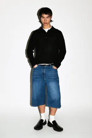 Baxter Wide-Leg Denim Shorts  |  Vintage Blue