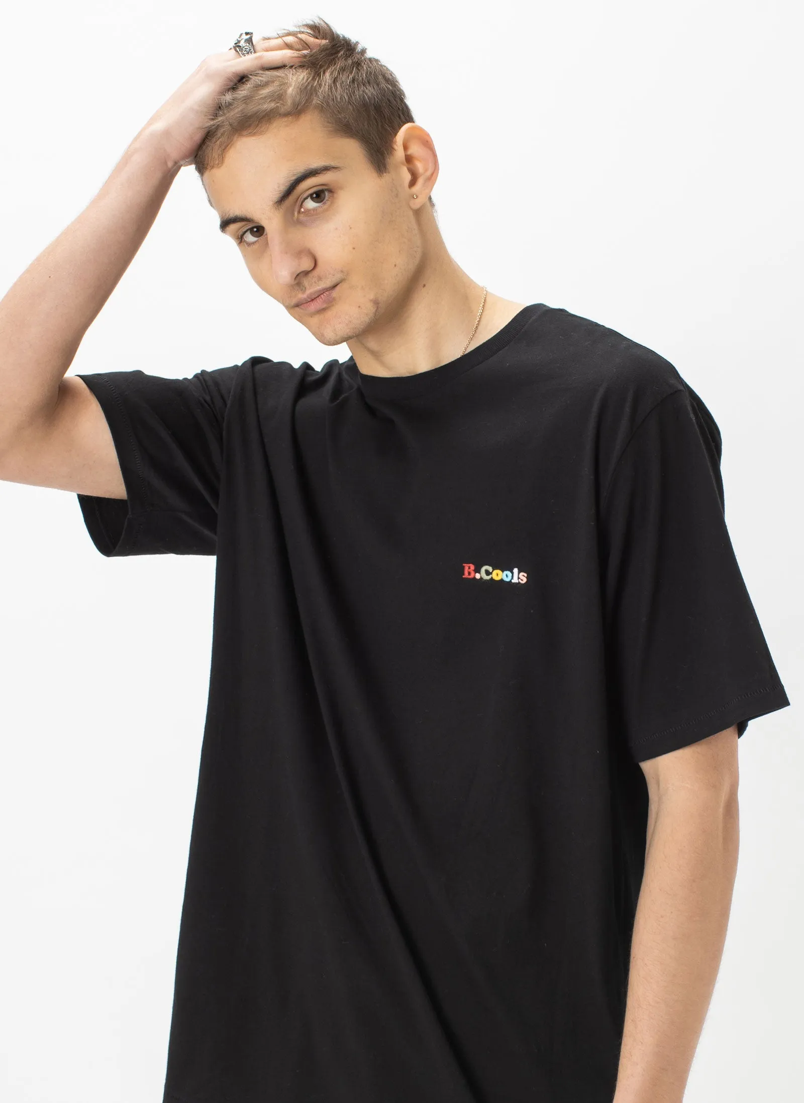 B.Cools Retro Embro Tee Black