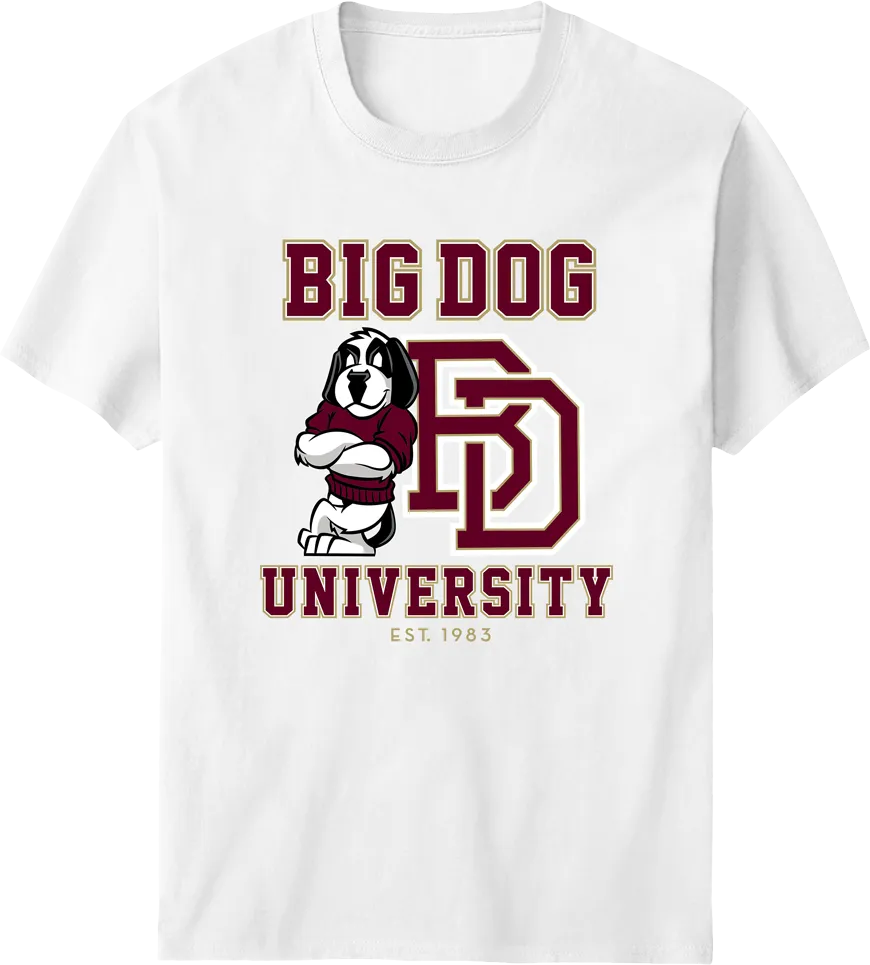 Bd University Burgundy Gold T-shirt