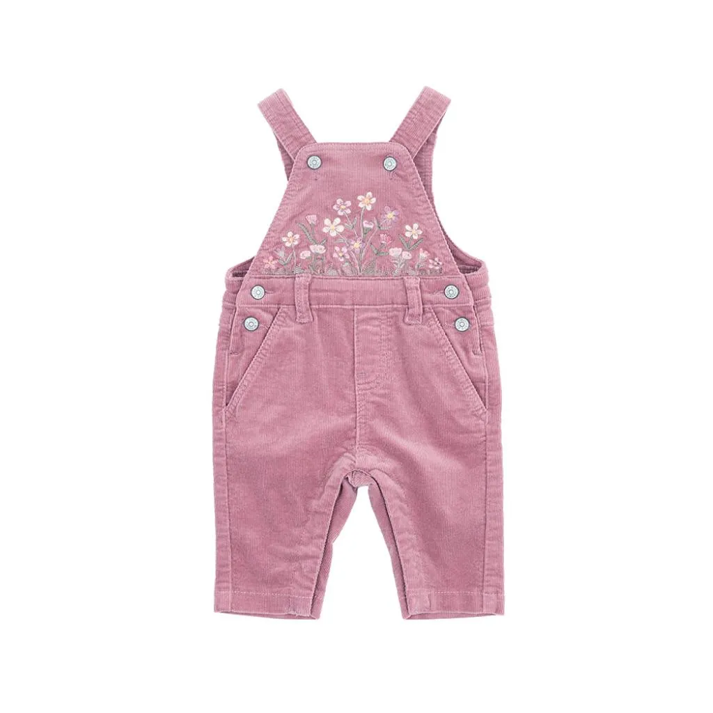 Bebe Flossy Embroidered Cord Overalls