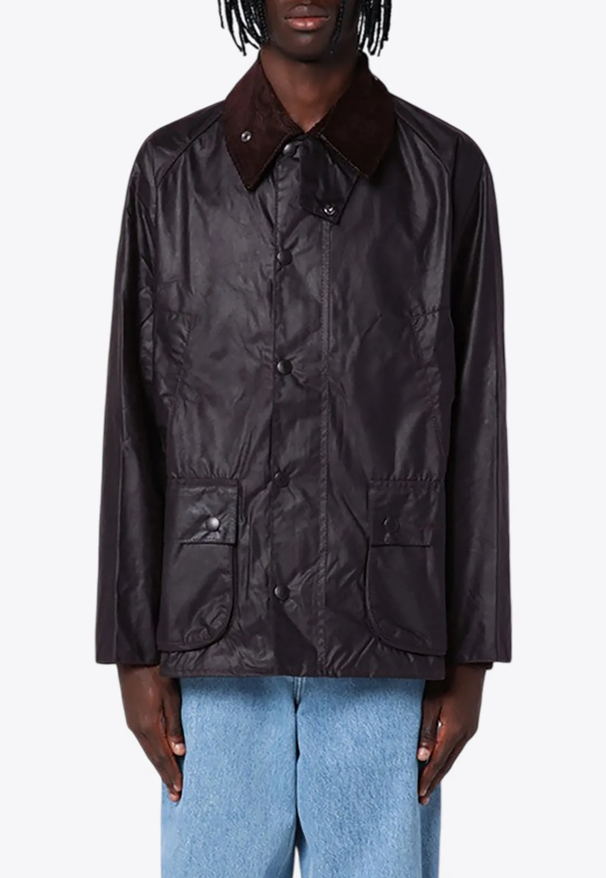 Bedale Corduroy-Collar Waxed Jacket
