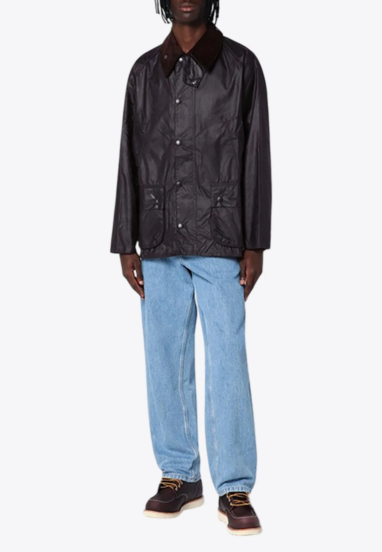 Bedale Corduroy-Collar Waxed Jacket