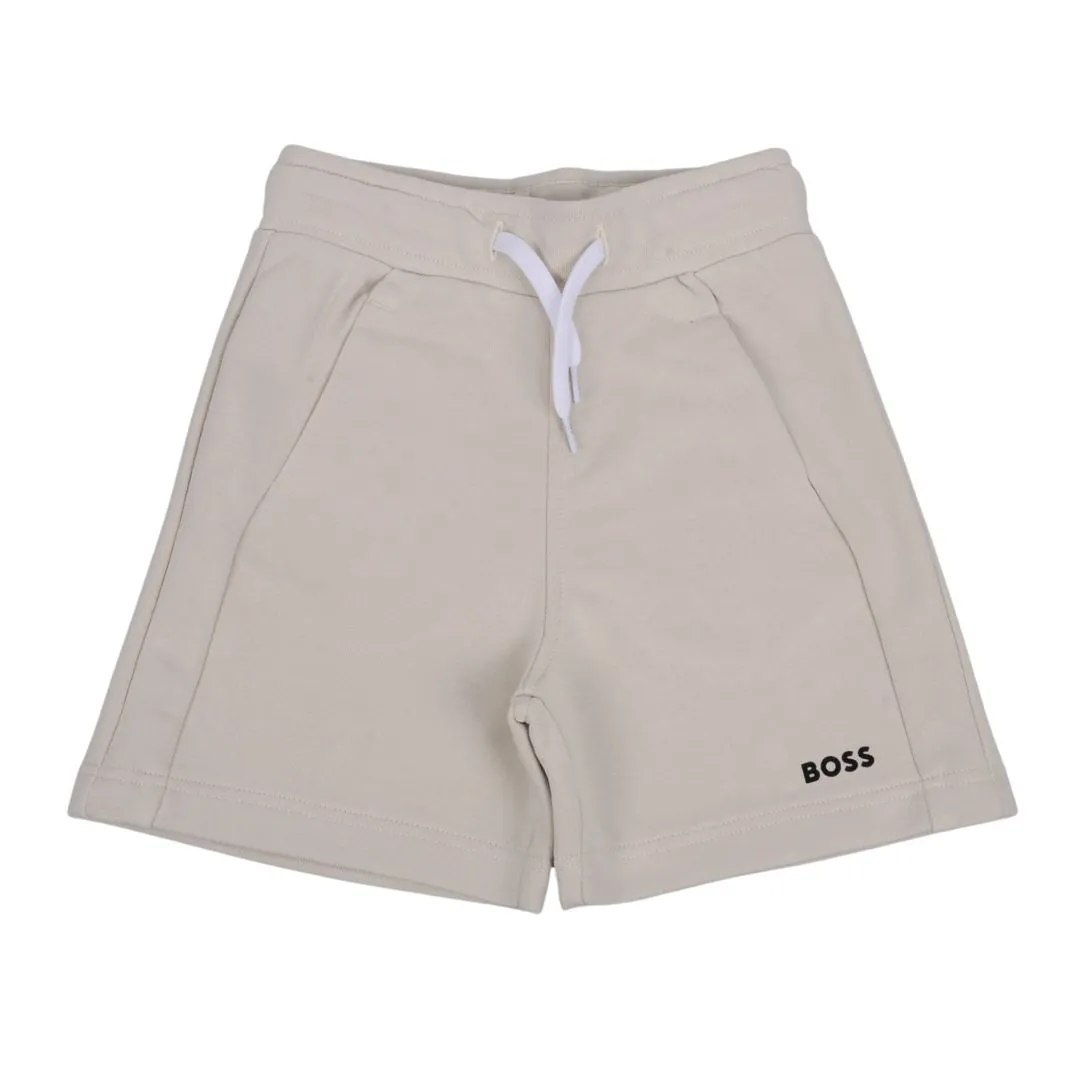 Beige Sweat Shorts