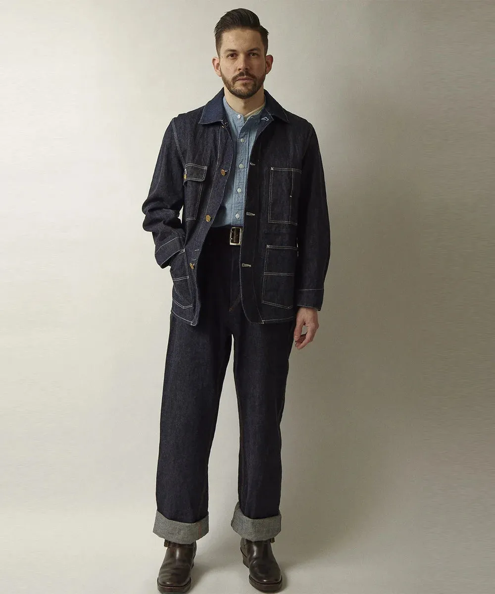 Belafonte Ragtime Clothing, Garage Denim Buckleback 11.50 oz, Indigo, BF-23-36