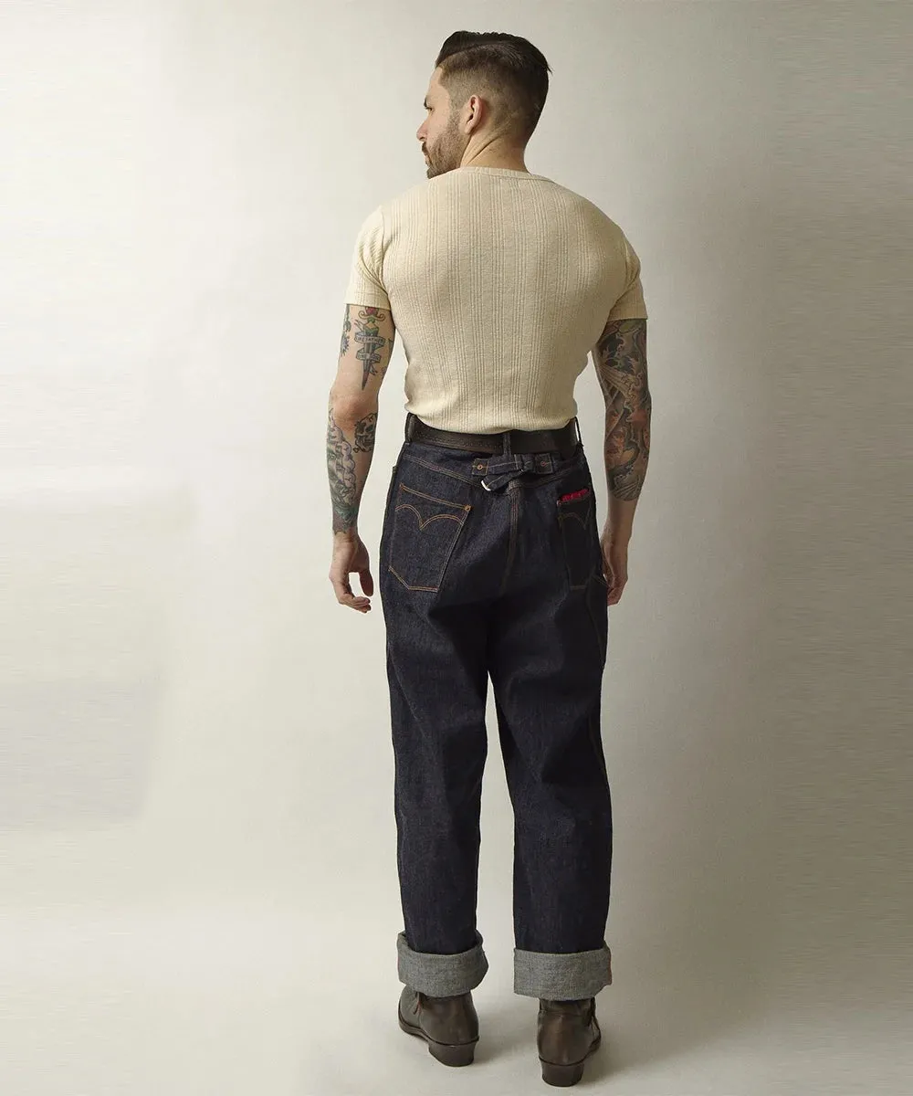 Belafonte Ragtime Clothing, Garage Denim Buckleback 11.50 oz, Indigo, BF-23-36