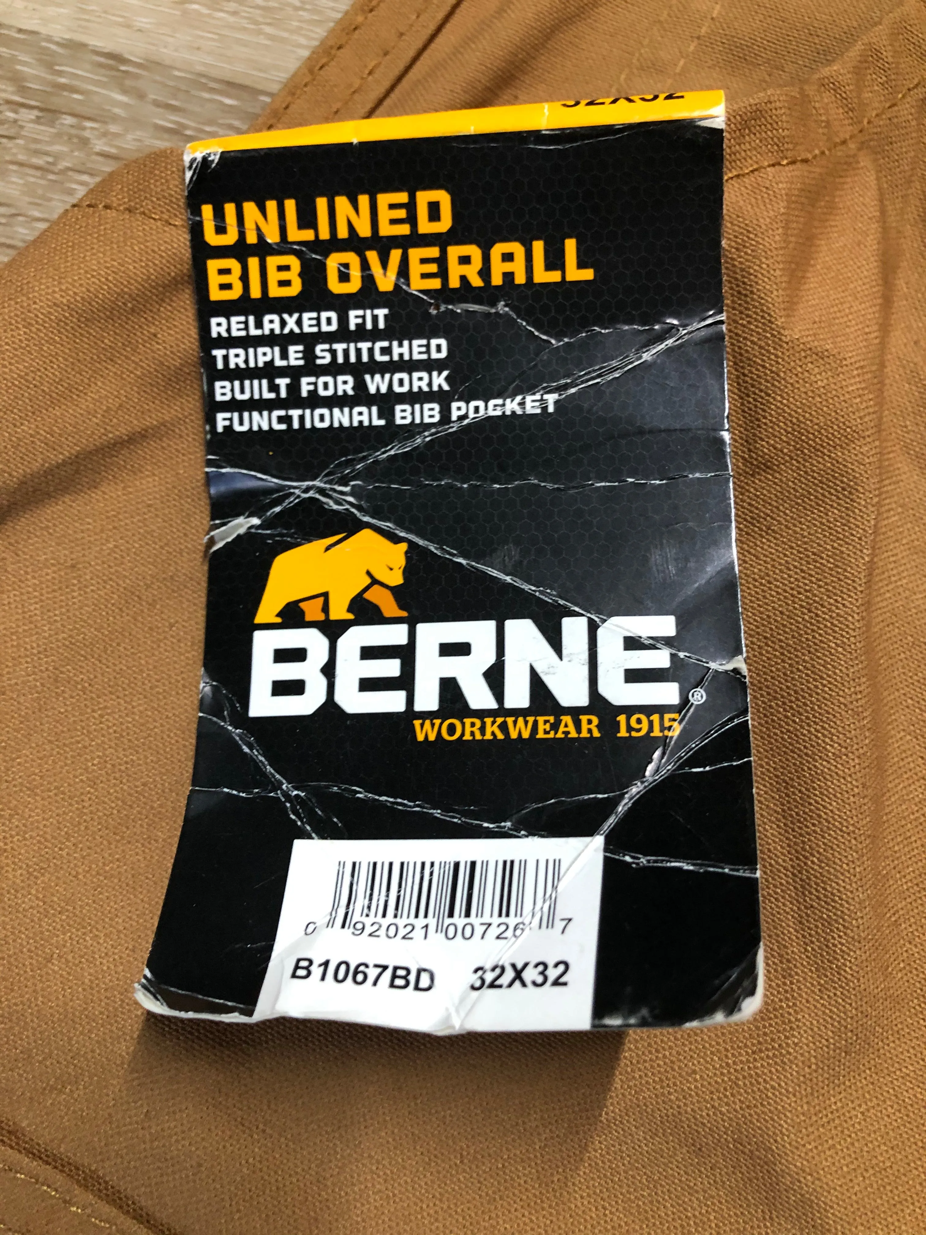 Berne Brown Duck Bib Overalls SOLD