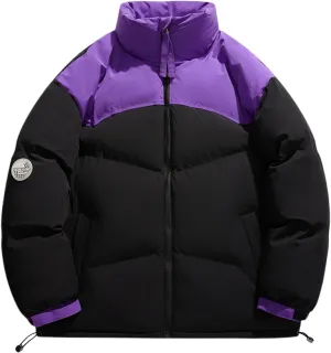 Bidobibo Quilted Jacket Men Lightweight Long Sleeve Puffer Coat Warm Winter Jackets for Men 2025 Stand Collar Winter Coat