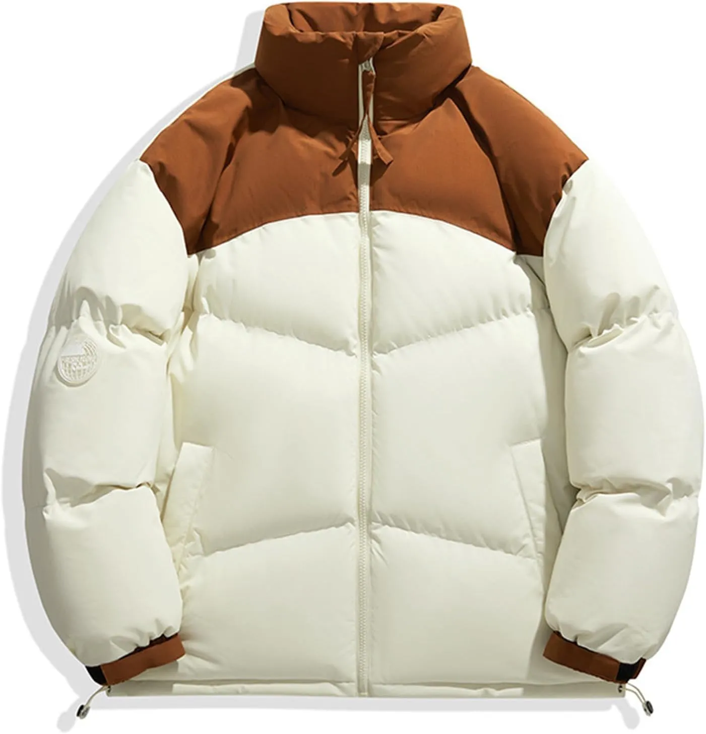 Bidobibo Quilted Jacket Men Lightweight Long Sleeve Puffer Coat Warm Winter Jackets for Men 2025 Stand Collar Winter Coat