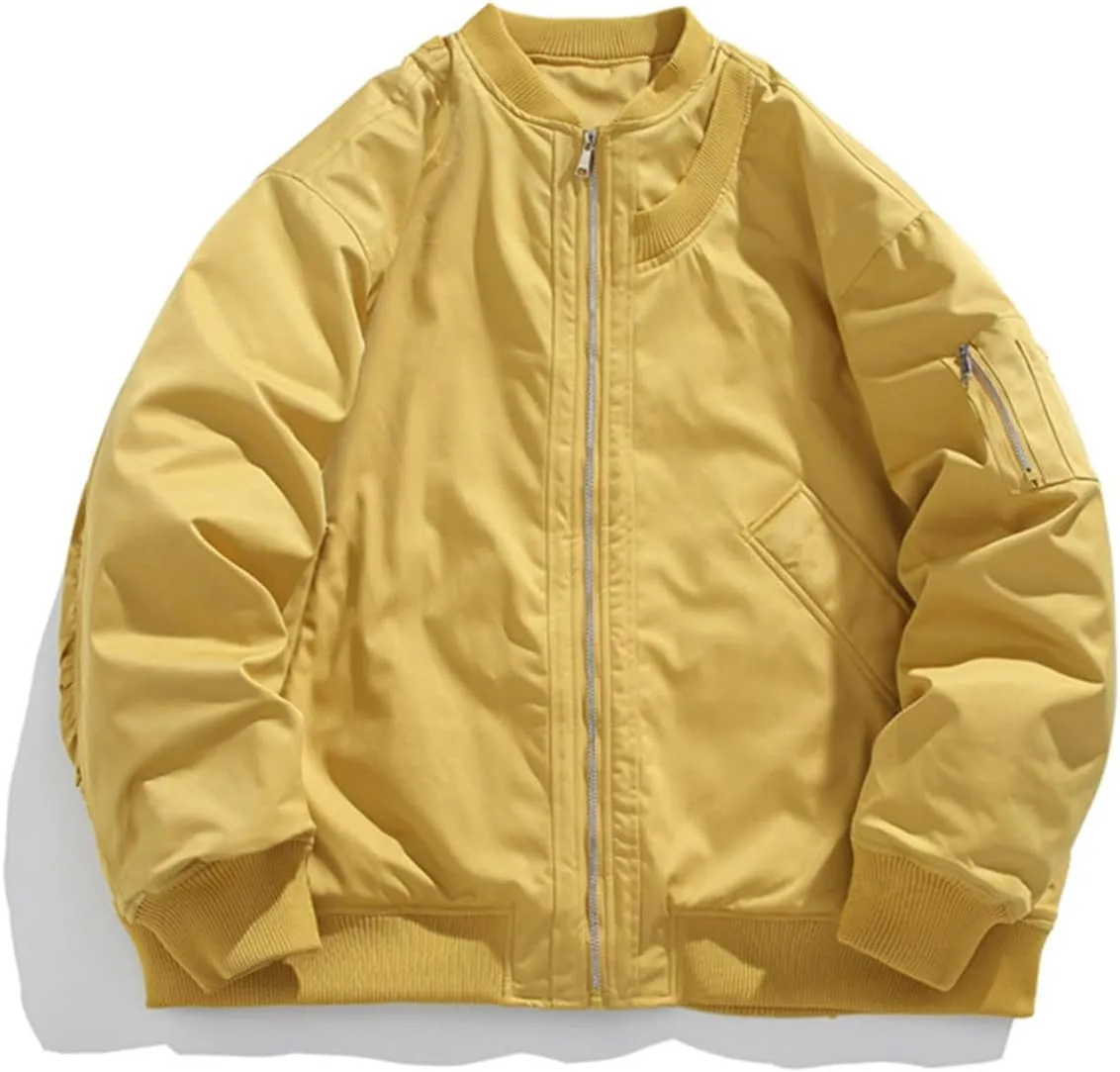 Bidobibo Quilted Jacket Men Lightweight Solid Warm Coat Plus Size Trendy Winter Coats for Men Long Sleeve Puffer Jackets