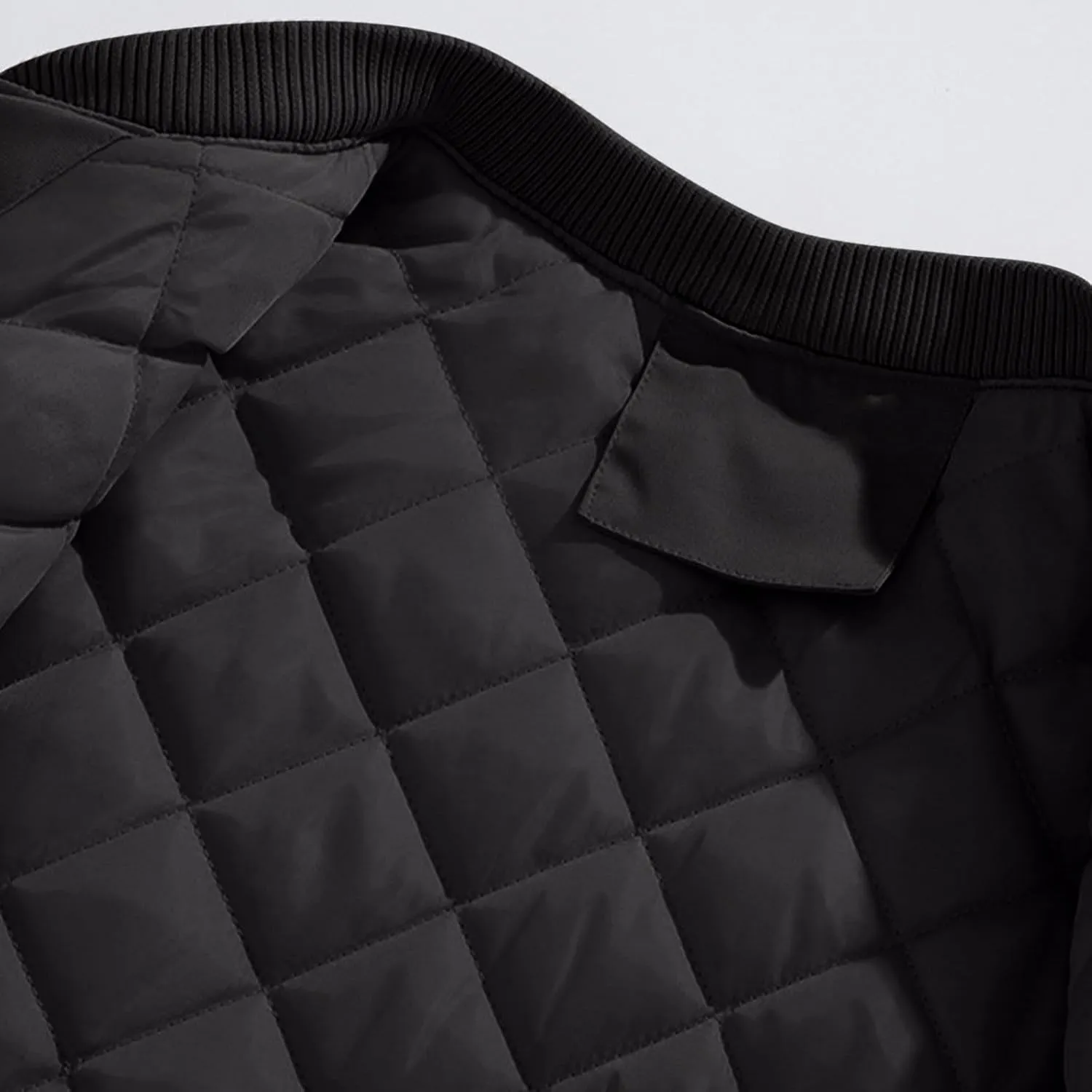 Bidobibo Quilted Jacket Men Lightweight Solid Warm Coat Plus Size Trendy Winter Coats for Men Long Sleeve Puffer Jackets