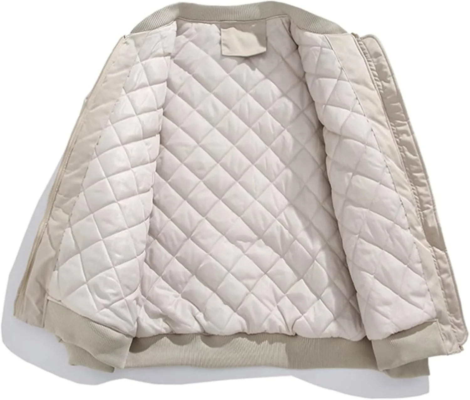 Bidobibo Quilted Jacket Men Lightweight Solid Warm Coat Plus Size Trendy Winter Coats for Men Long Sleeve Puffer Jackets
