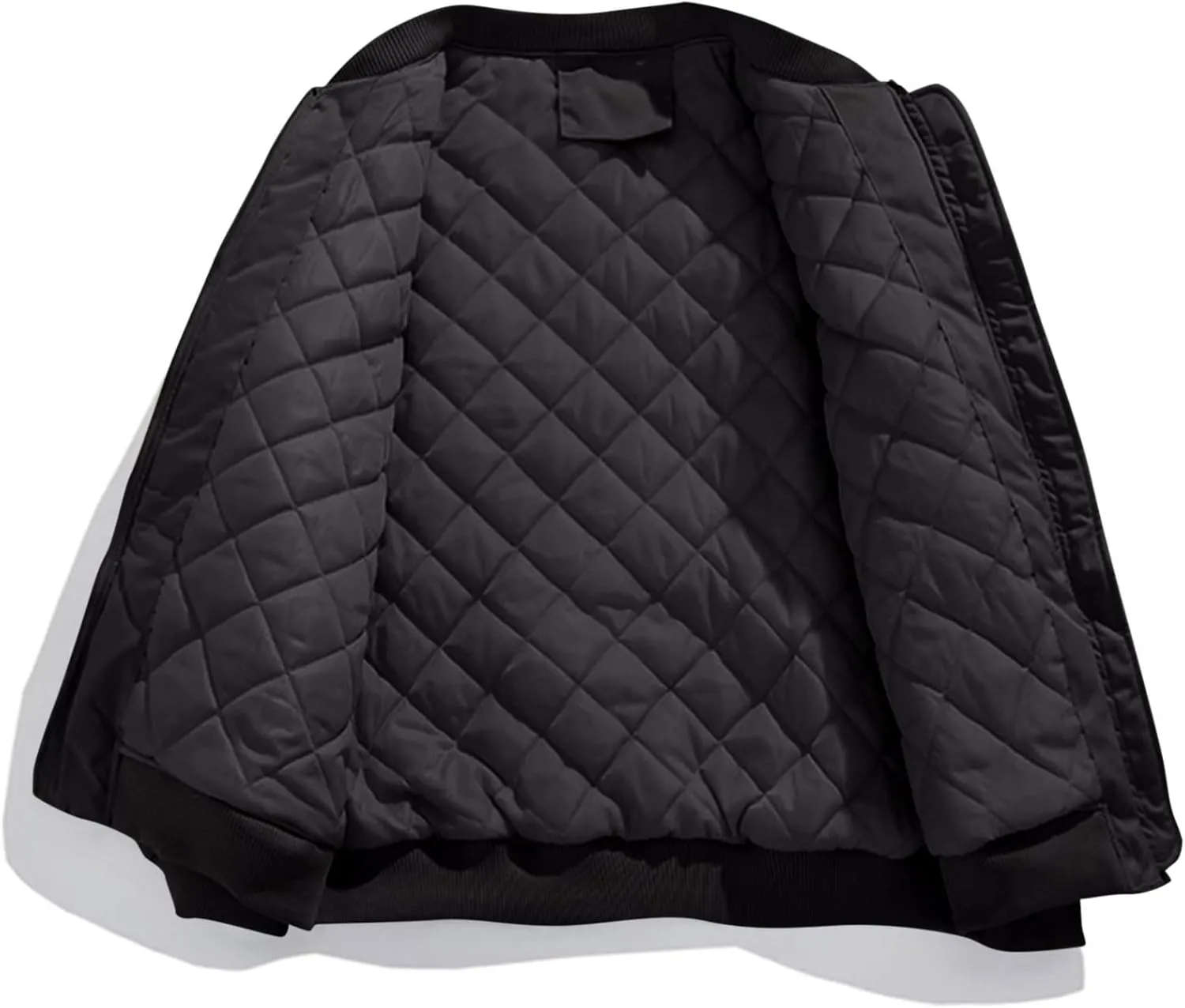 Bidobibo Quilted Jacket Men Lightweight Solid Warm Coat Plus Size Trendy Winter Coats for Men Long Sleeve Puffer Jackets