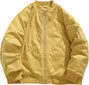 Bidobibo Quilted Jacket Men Lightweight Solid Warm Coat Plus Size Trendy Winter Coats for Men Long Sleeve Puffer Jackets