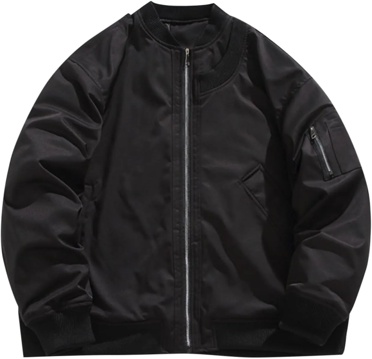 Bidobibo Quilted Jacket Men Lightweight Solid Warm Coat Plus Size Trendy Winter Coats for Men Long Sleeve Puffer Jackets