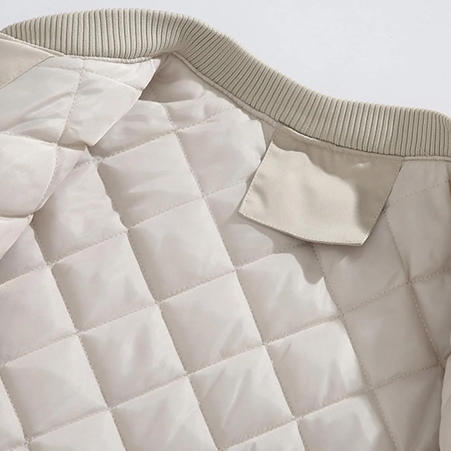 Bidobibo Quilted Jacket Men Lightweight Solid Warm Coat Plus Size Trendy Winter Coats for Men Long Sleeve Puffer Jackets