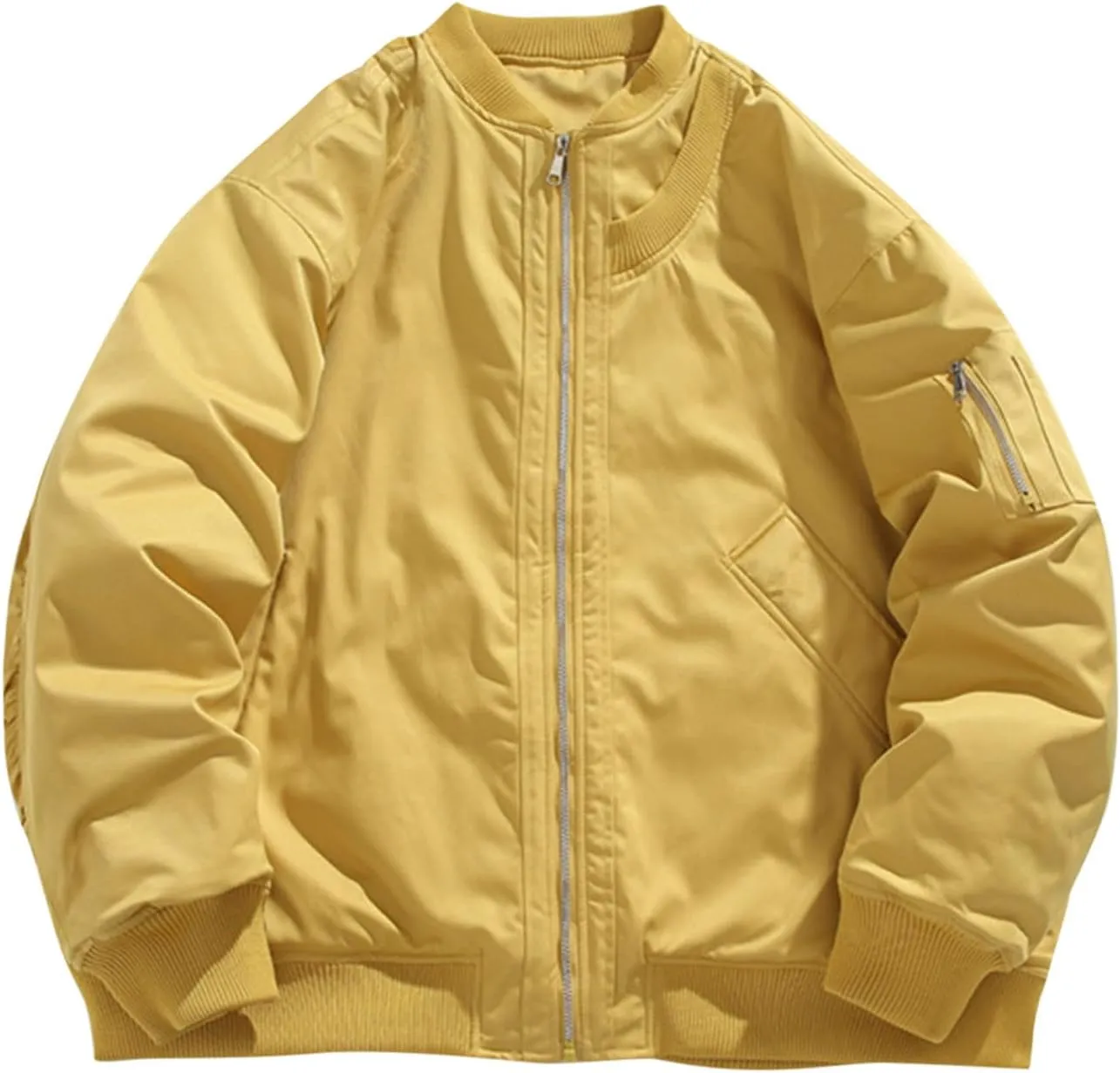 Bidobibo Quilted Jacket Men Lightweight Solid Warm Coat Plus Size Trendy Winter Coats for Men Long Sleeve Puffer Jackets