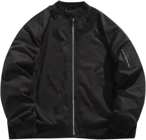 Bidobibo Quilted Jacket Men Lightweight Solid Warm Coat Plus Size Trendy Winter Coats for Men Long Sleeve Puffer Jackets