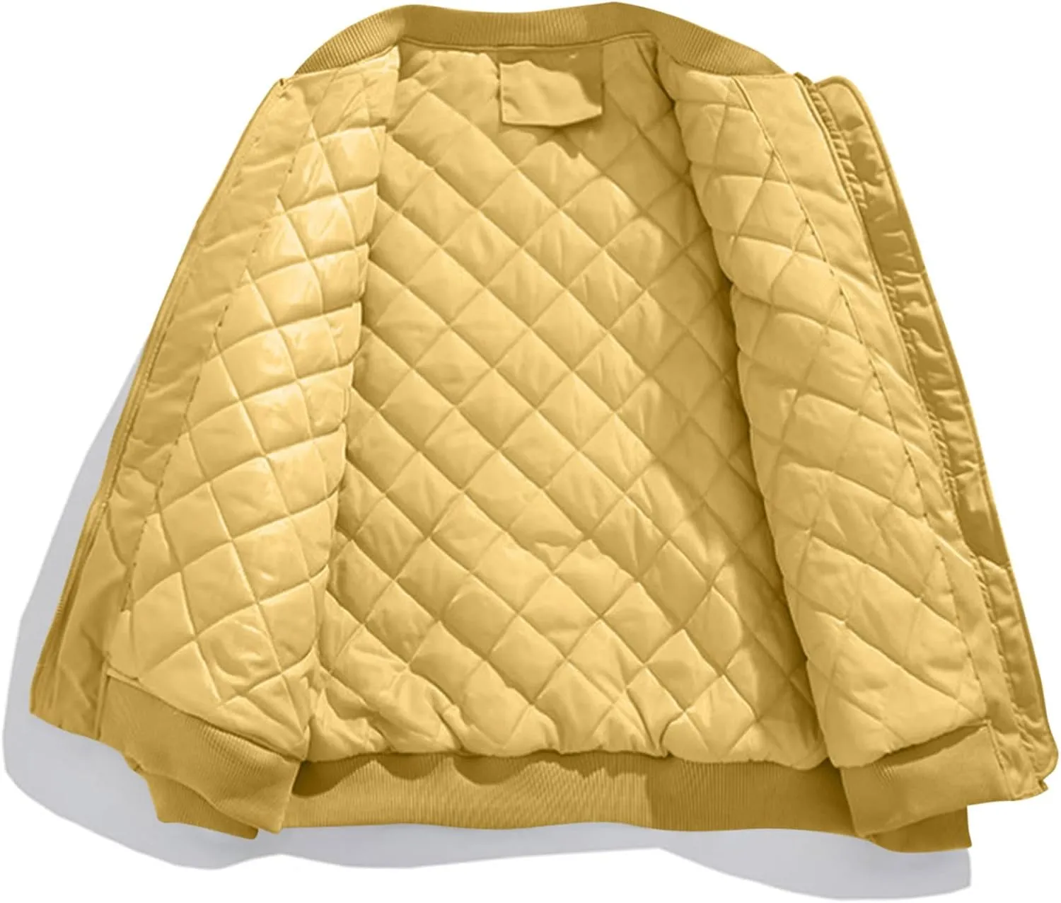 Bidobibo Quilted Jacket Men Lightweight Solid Warm Coat Plus Size Trendy Winter Coats for Men Long Sleeve Puffer Jackets