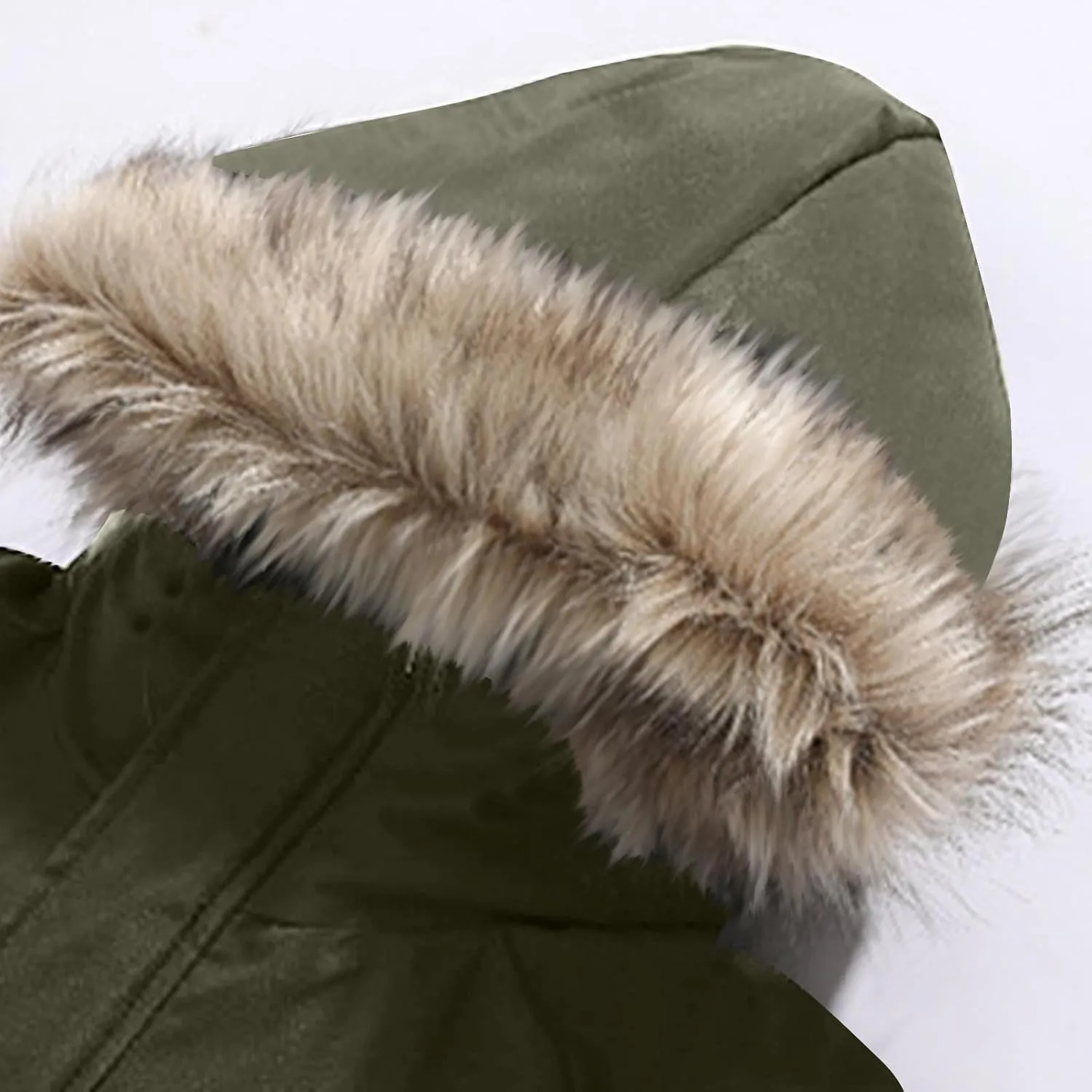 Bidobibo Reversible Quilted Jacket Men Winter Jacket with Fur Hood Winter Coats for Men Warm Parka Long Sleeve Puffer Coat