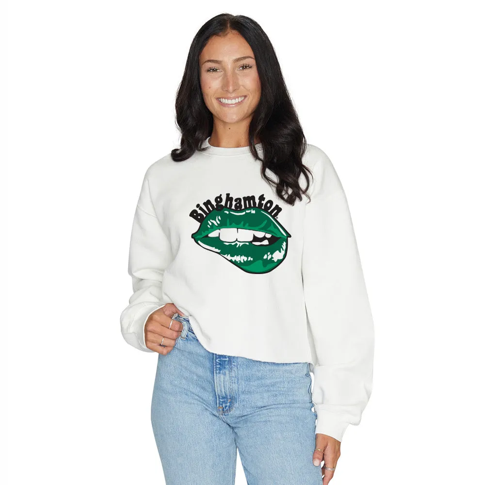 Binghamton Bearcats Lips Crewneck