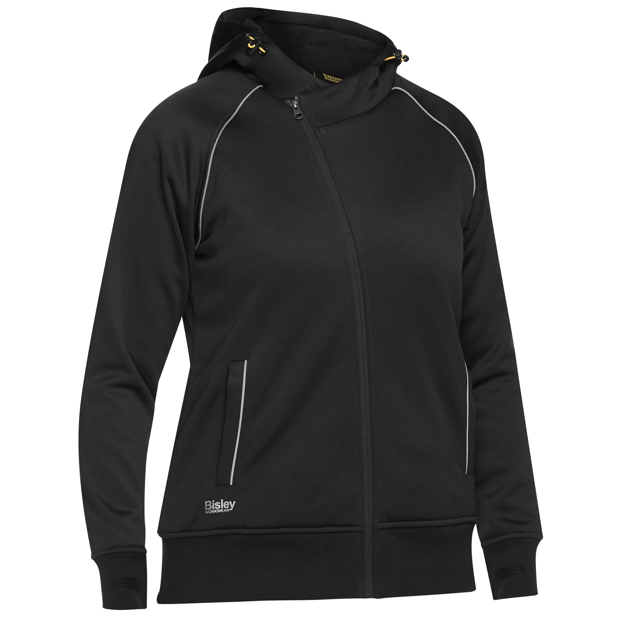 Bisley WOMEN'S FLEECE ZIP FRONT HOODIE W/SHERPA LINING 270GSM