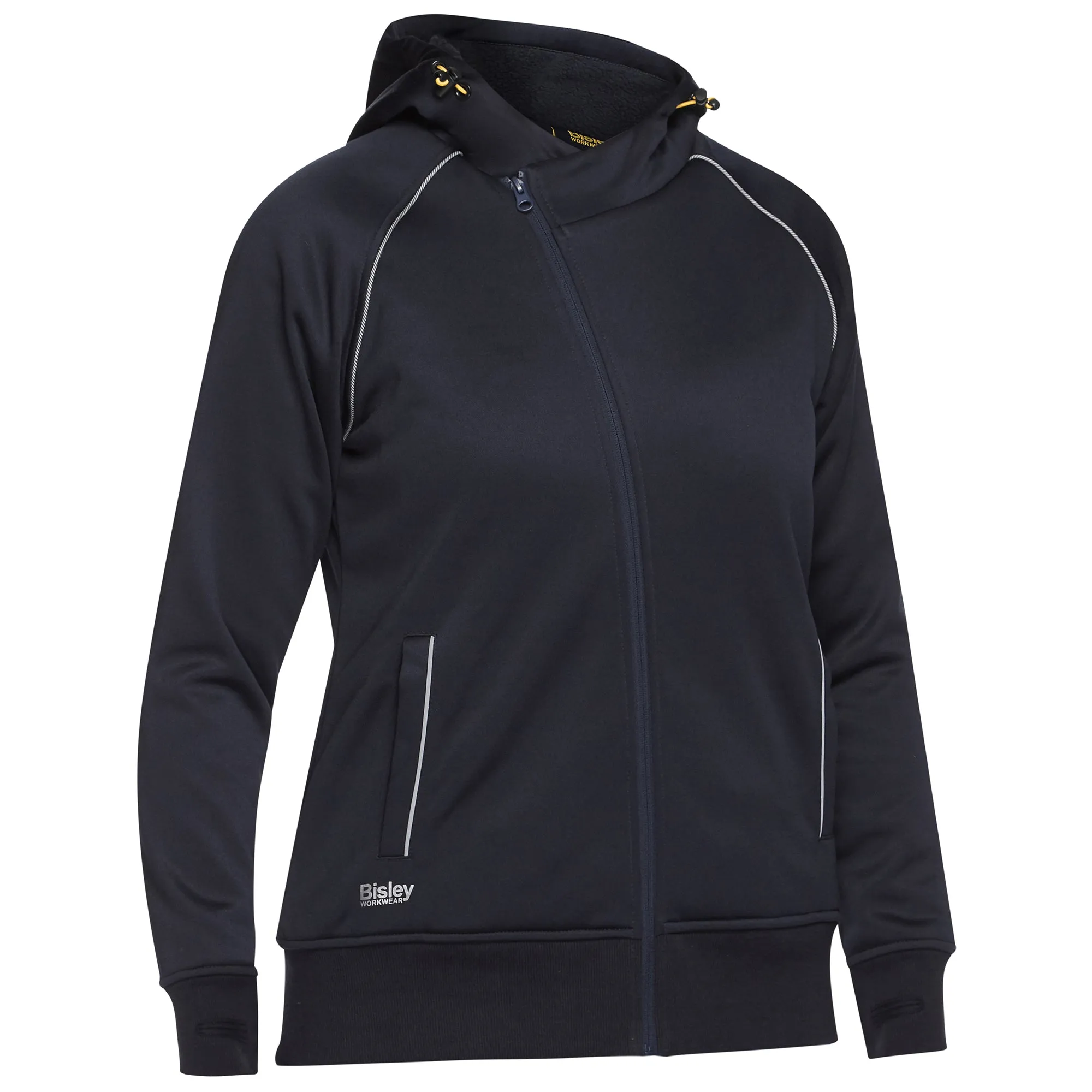 Bisley WOMEN'S FLEECE ZIP FRONT HOODIE W/SHERPA LINING 270GSM
