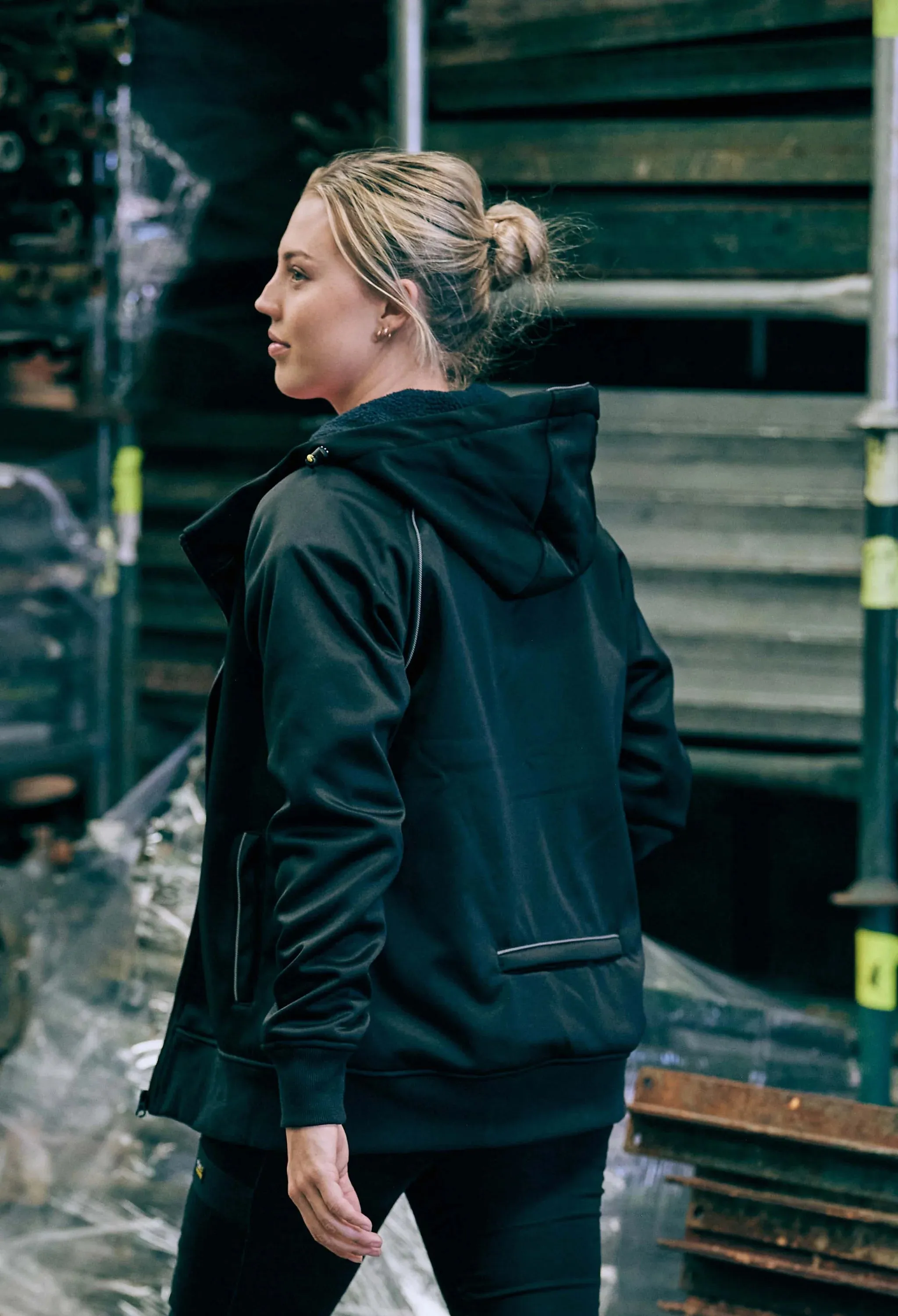 Bisley WOMEN'S FLEECE ZIP FRONT HOODIE W/SHERPA LINING 270GSM