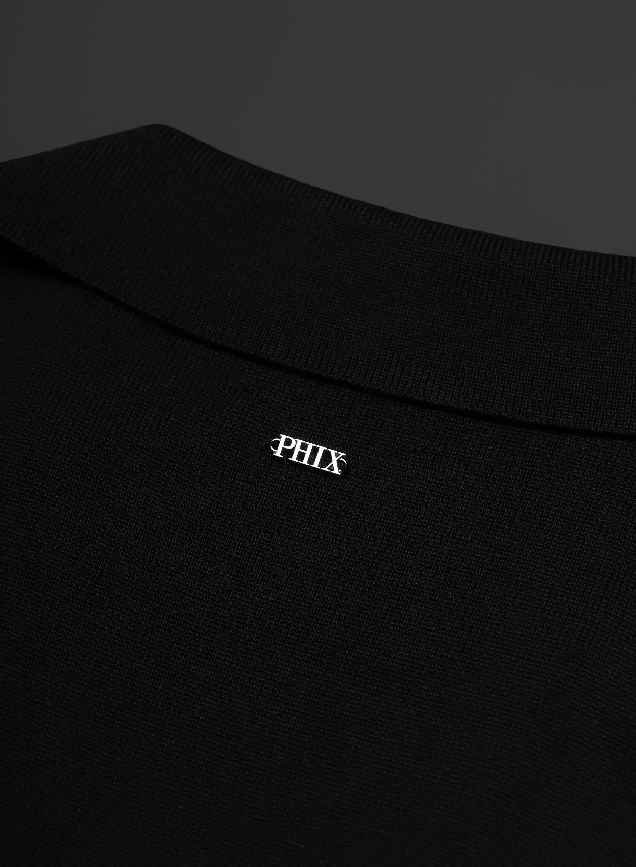 Black 50's Cuban Shirt with White Stripe Border