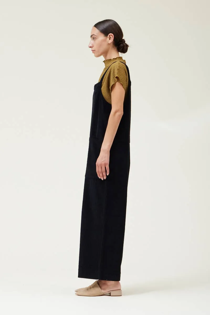 Black Corduroy Overalls