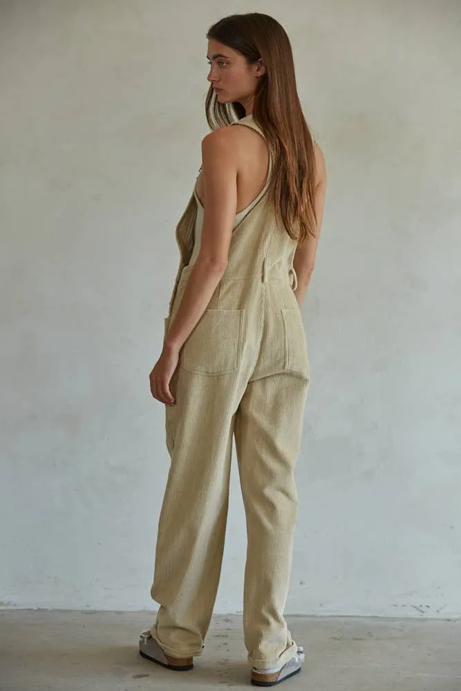 Black Corduroy Overalls