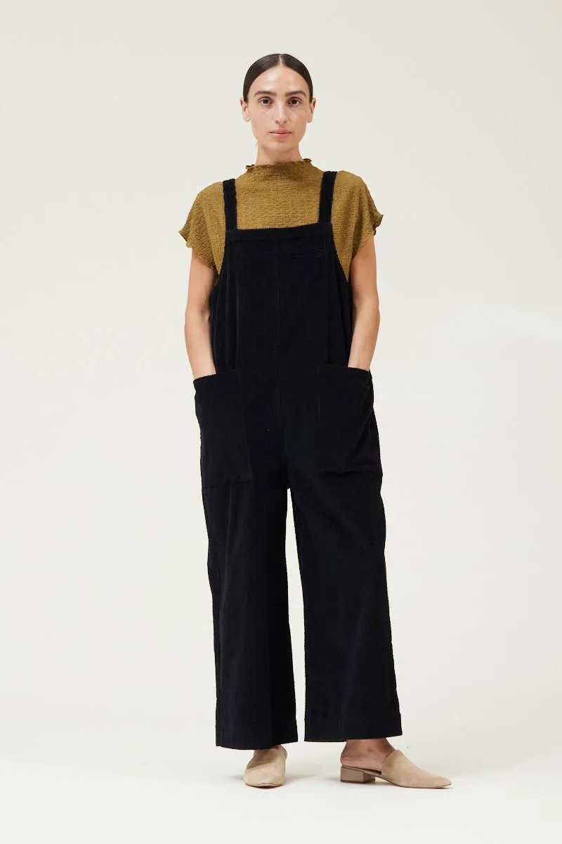 Black Corduroy Overalls