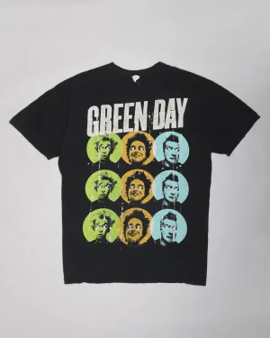 Black Green Day graphic print band T-shirt