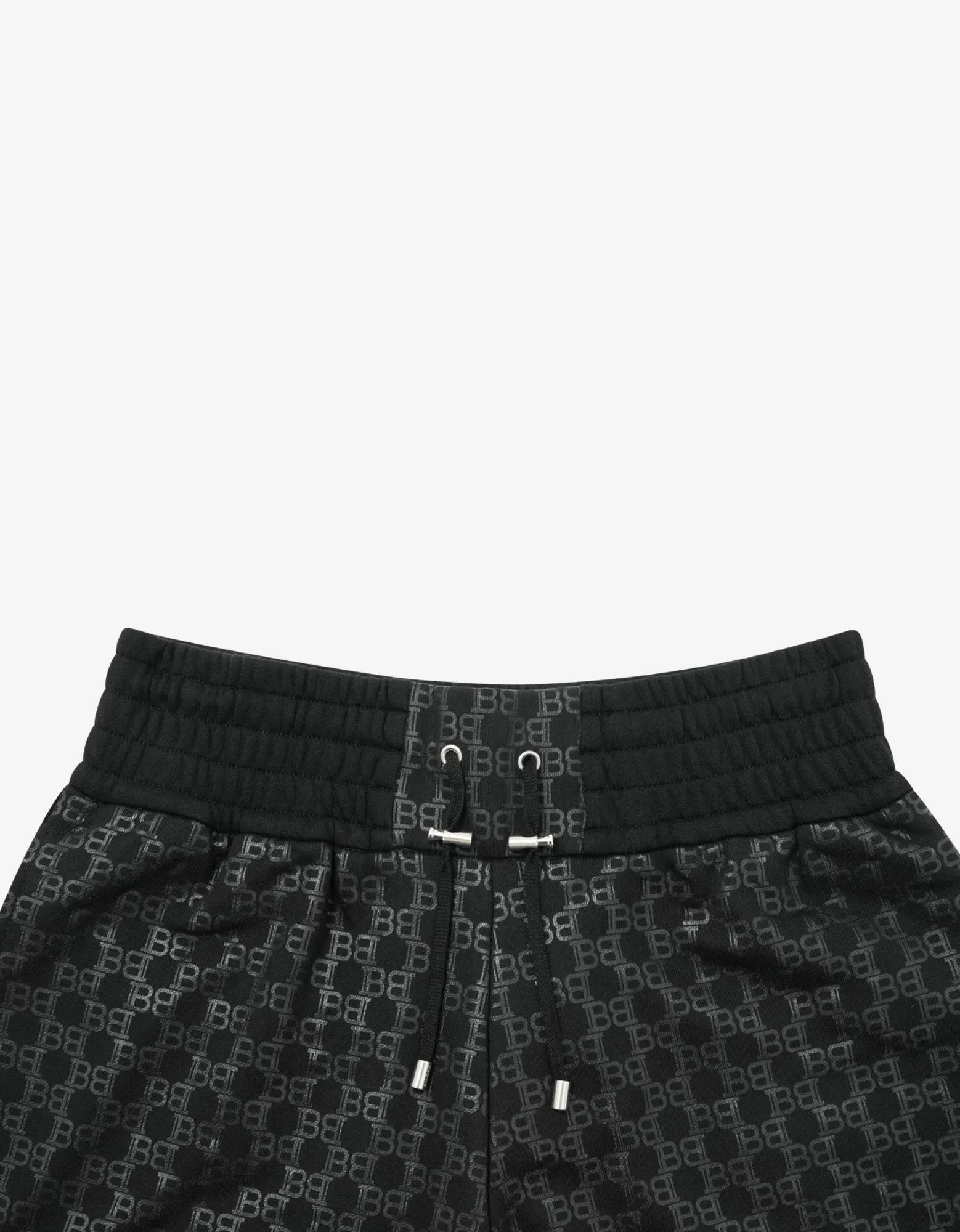 Black Logo Monogram Sweat Shorts