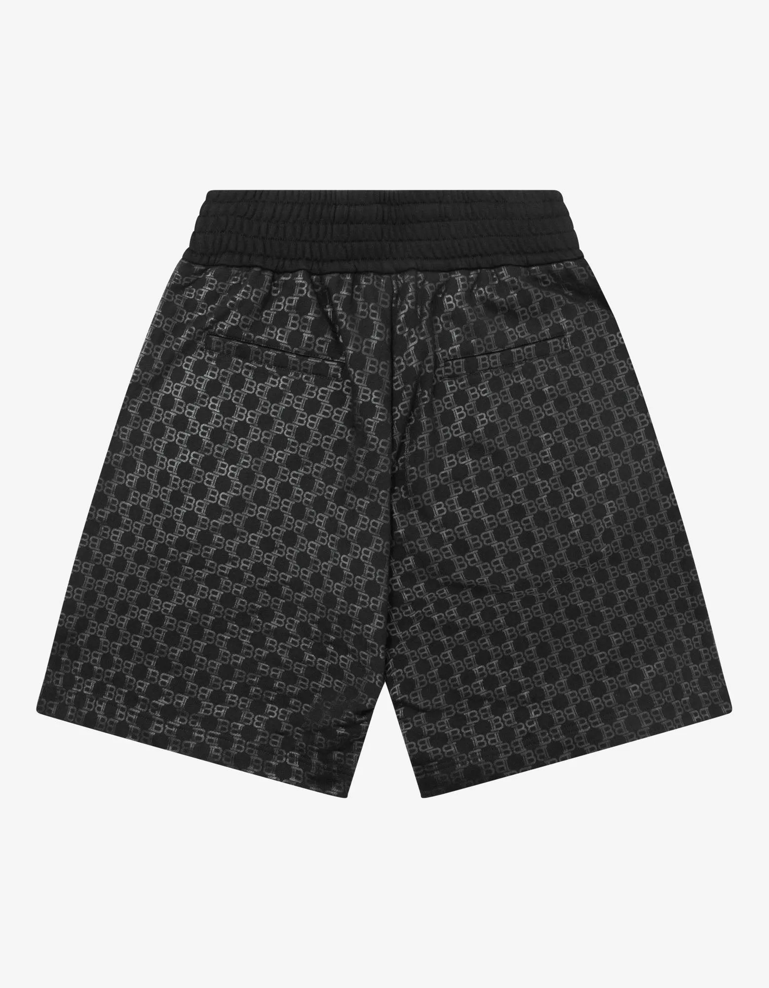 Black Logo Monogram Sweat Shorts