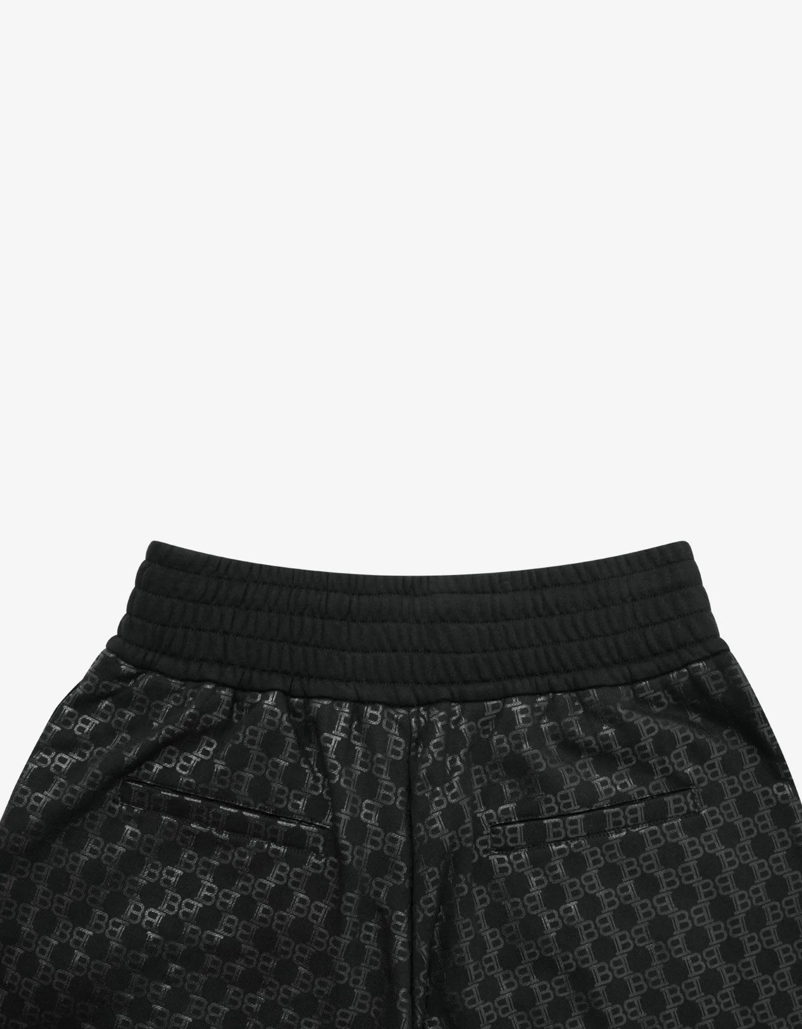 Black Logo Monogram Sweat Shorts