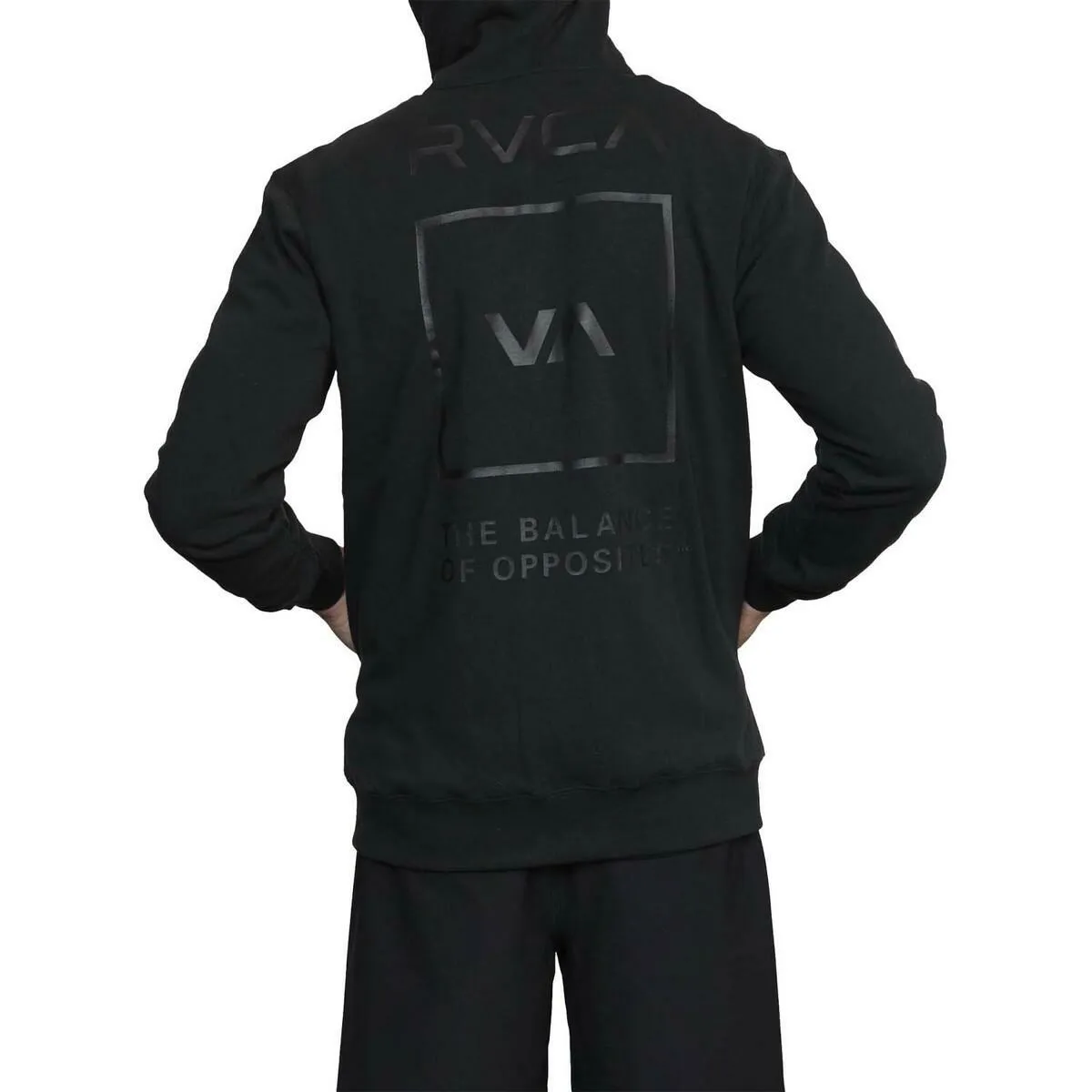 Black RVCA Swift Box Zipped Hoodie