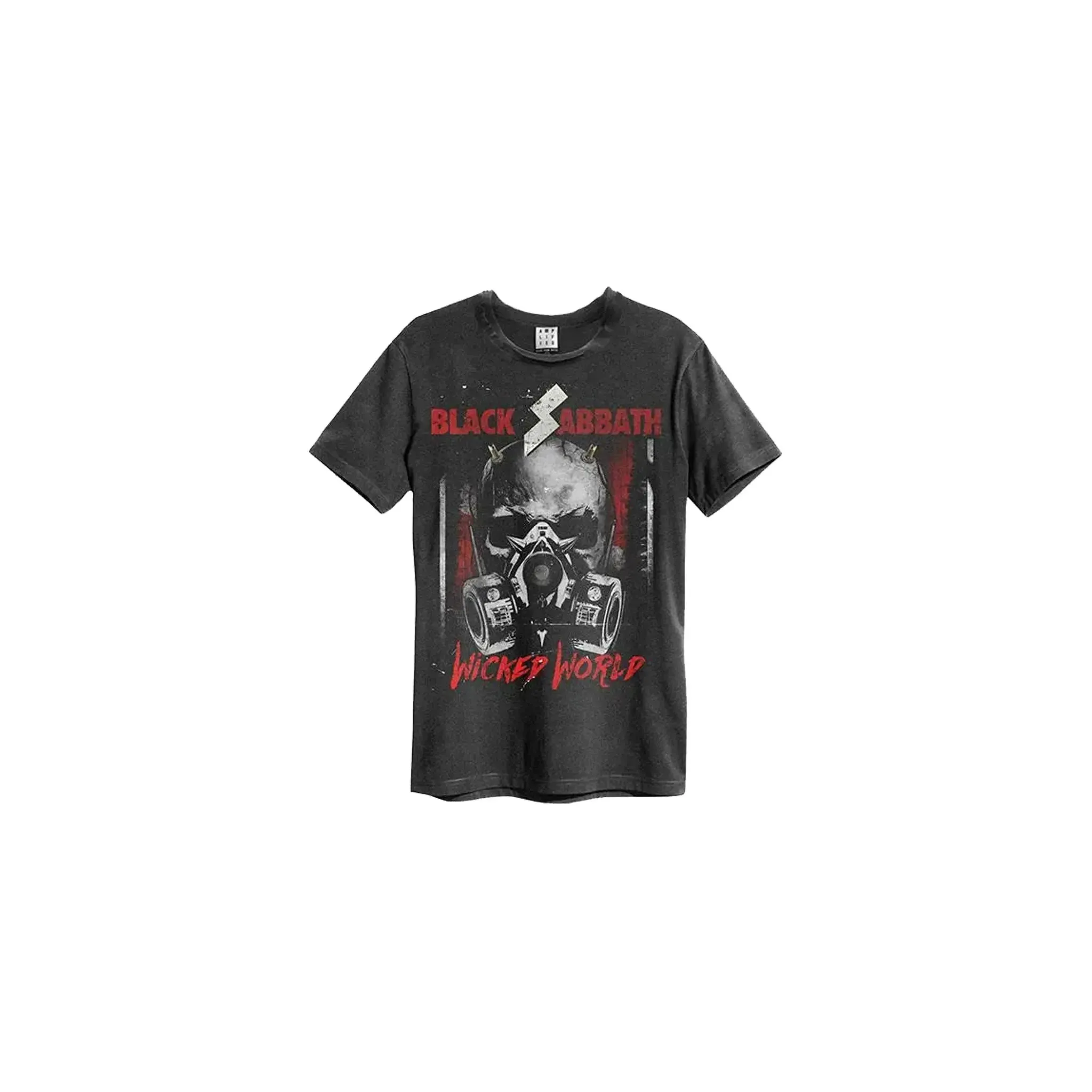 BLACK SABBATH Black Sabbath Wicked World Amplified Vintage Charcoal T Shirt