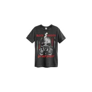 BLACK SABBATH Black Sabbath Wicked World Amplified Vintage Charcoal T Shirt